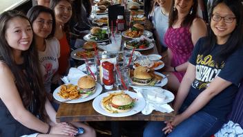 One of our many lab dinners