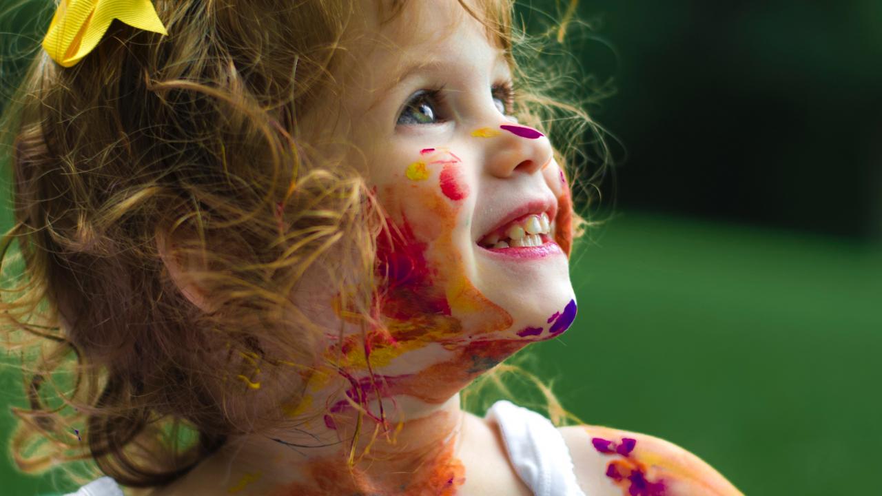Girl with face paint