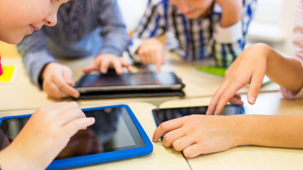Children using tablets