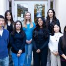 Photo of Lab team members standing in front of Hart Hall